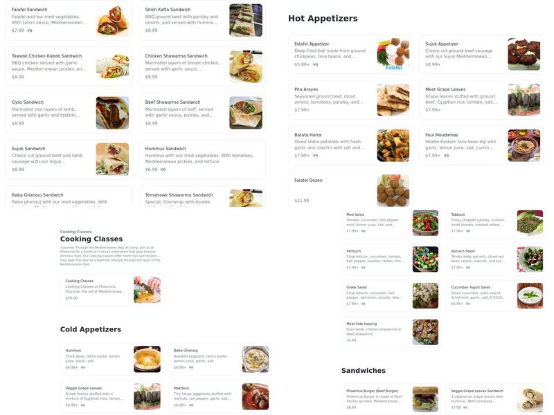 Phoenicia Mediterranean Deli Menu