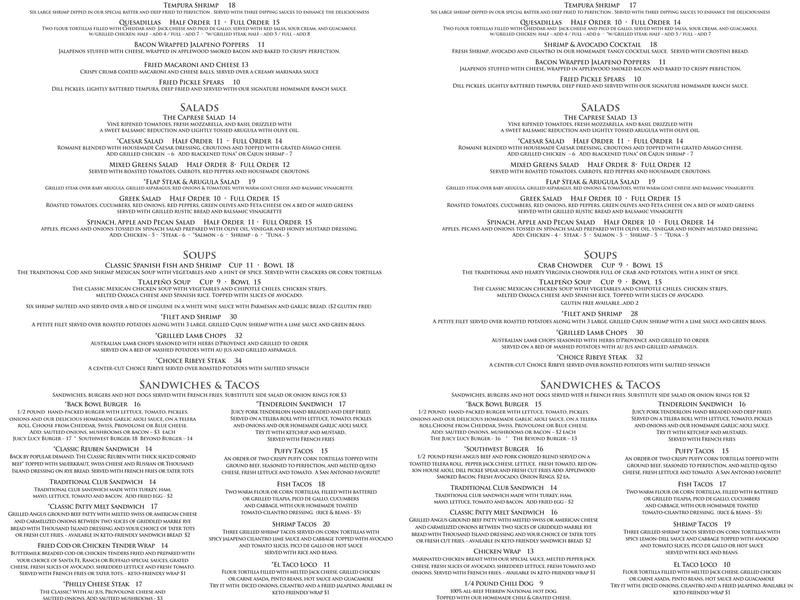 Bowlmor Cafe & Lounge Menu