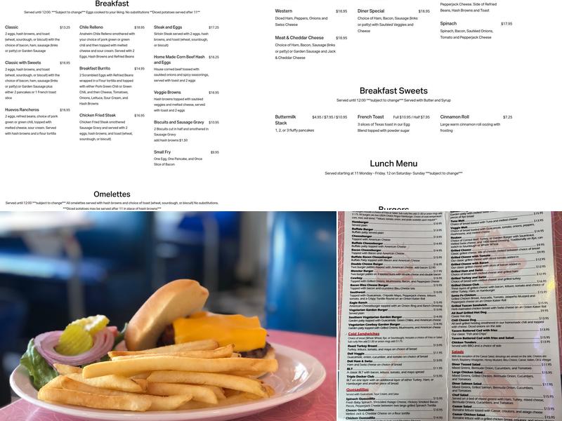 Eagle Diner Menu
