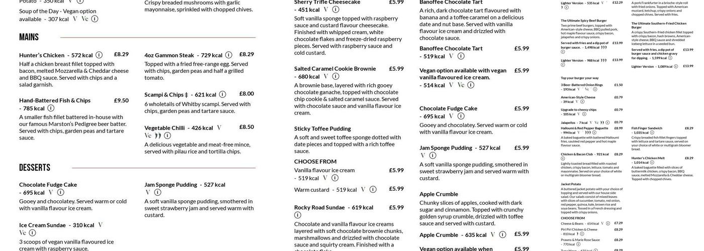 Jolly Crofters Menu