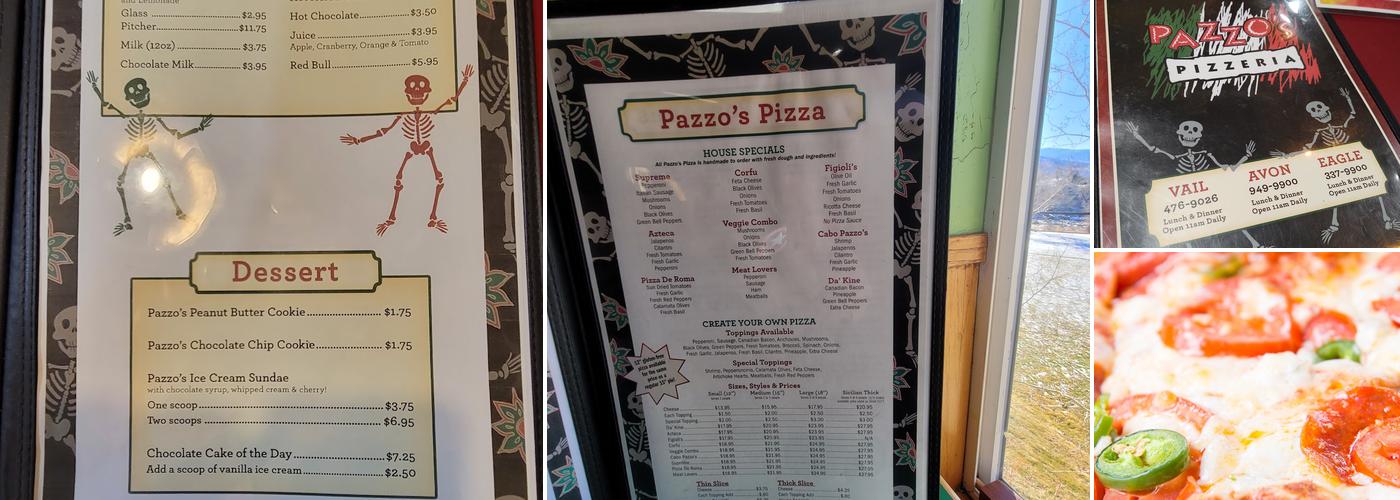 Pazzo's Pizzeria Menu