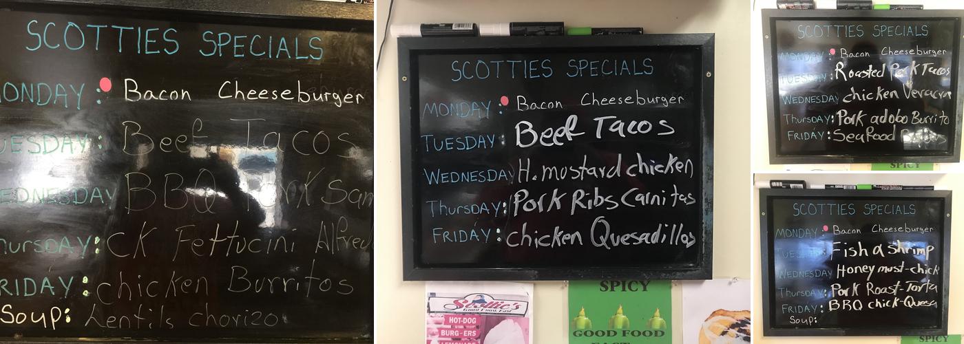 Scottie's Menu
