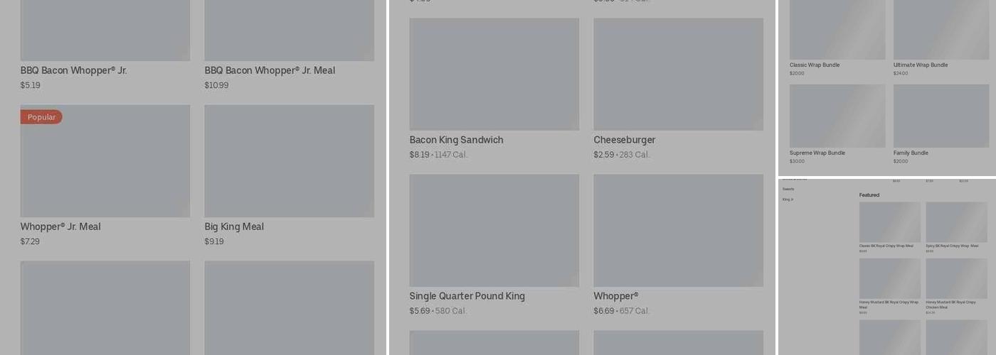 Burger King Menu