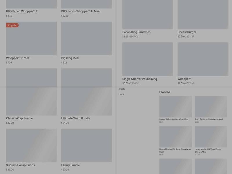 Burger King Menu