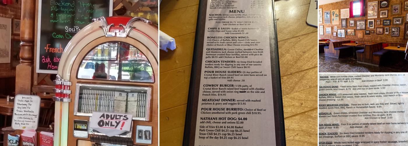 Pour House Menu