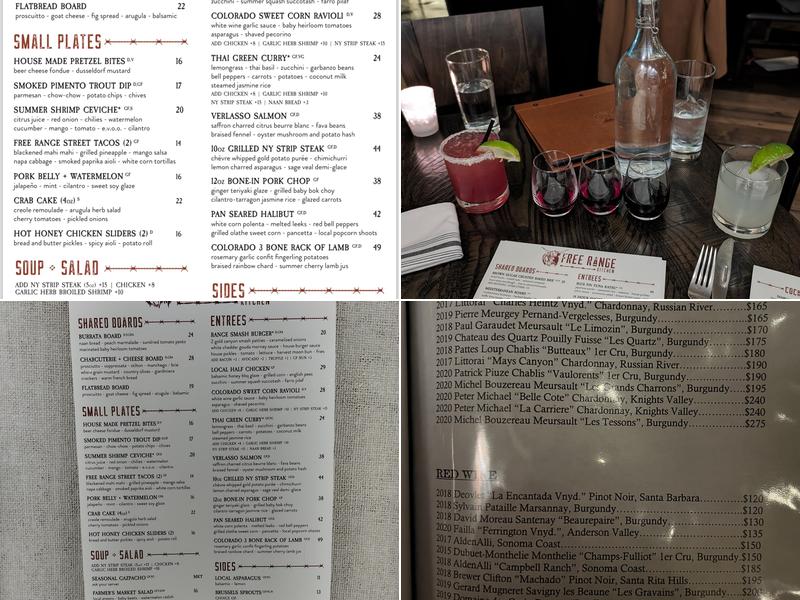 Free Range Kitchen Menu