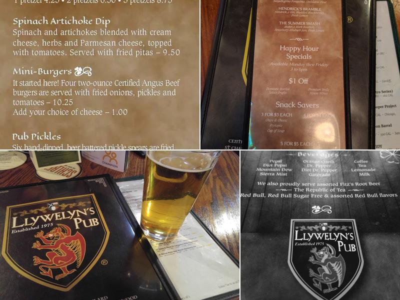 Llywelyn's Pub Menu