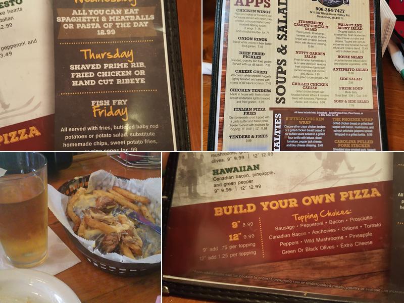 Black River Valley Pub Menu