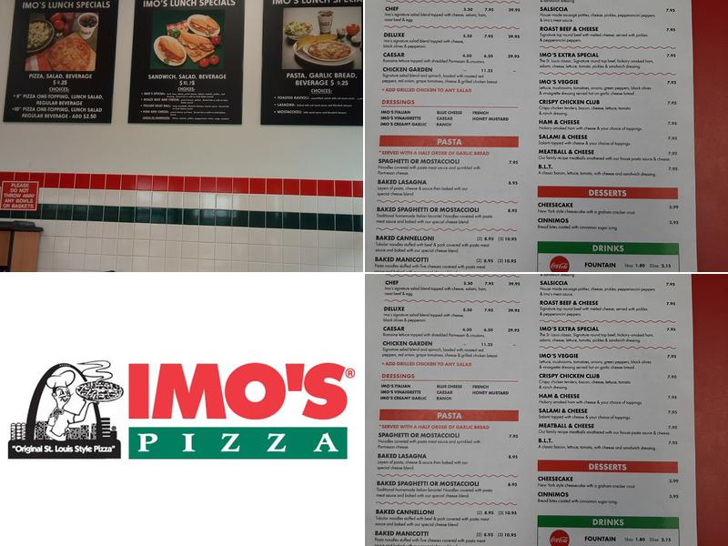 Imo's Pizza Menu