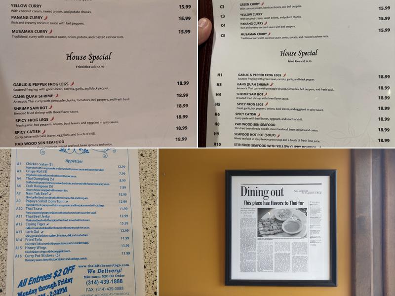 Thai Kitchen Menu