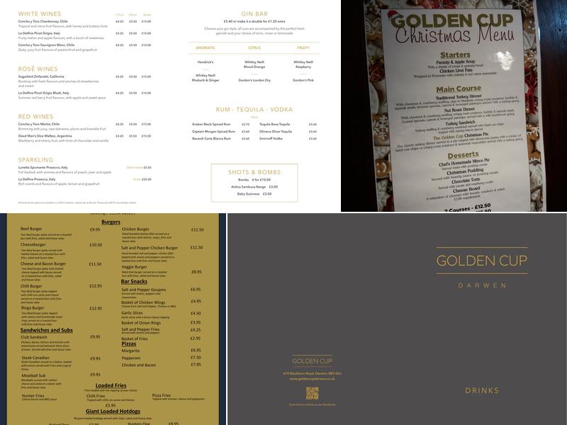 The Golden Cup Menu