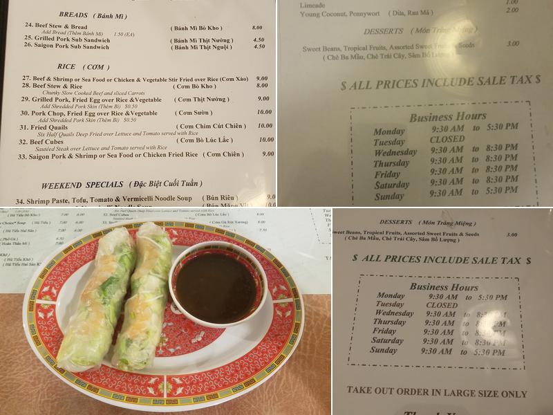 Little Saigon Restaurant Menu