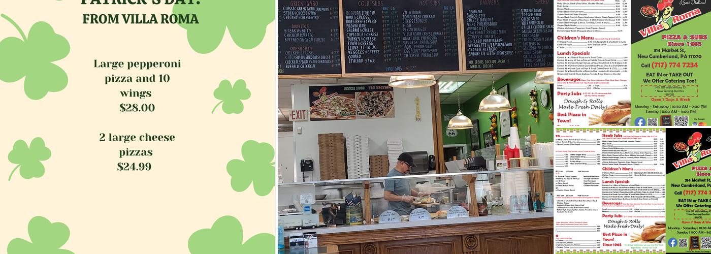 Villa Roma Pizza & Subs Menu