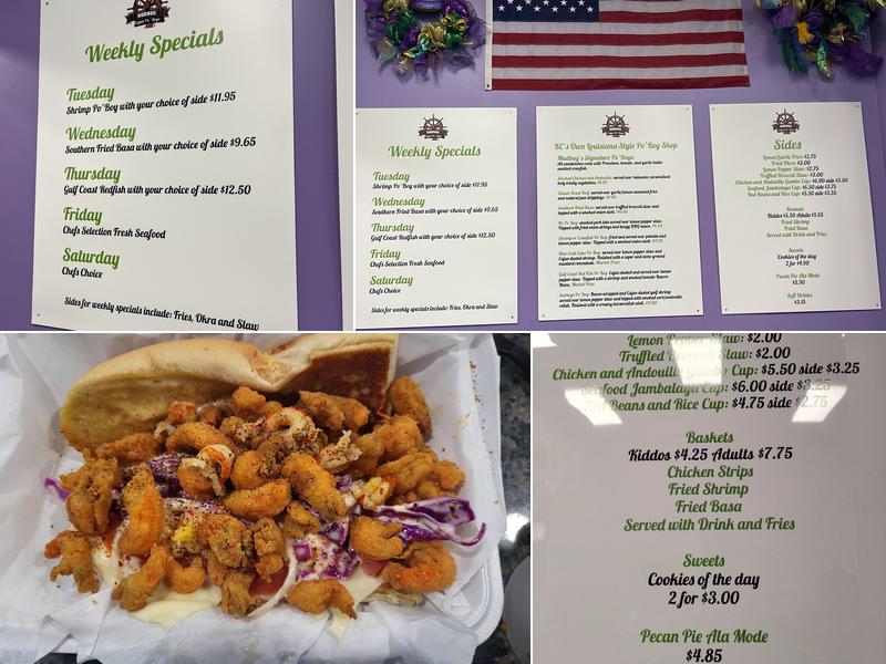 Mudbug Cajun Po' Boys Menu