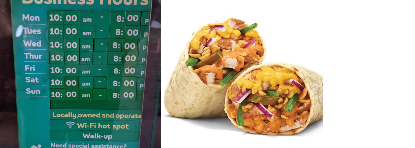 Subway Menu