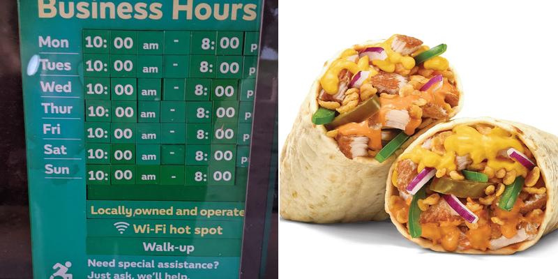 Subway Menu