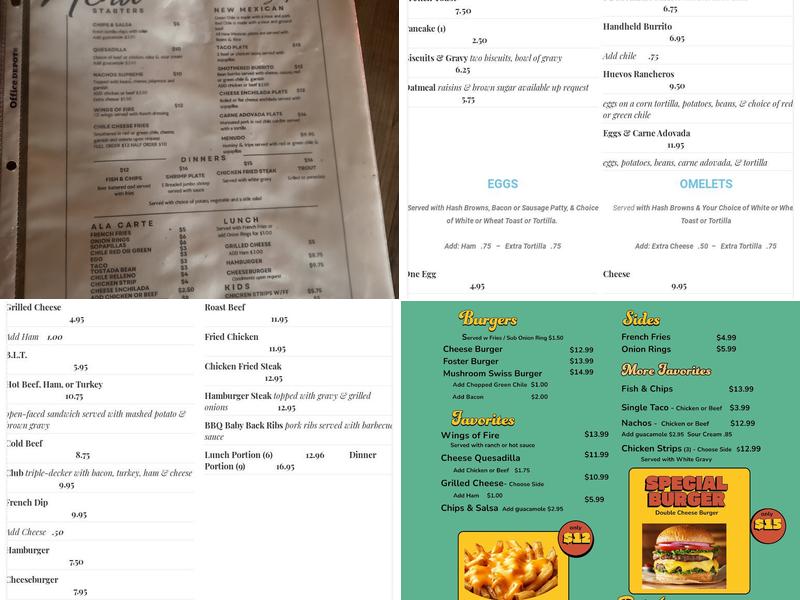 Foster's Hotel & Bar Menu