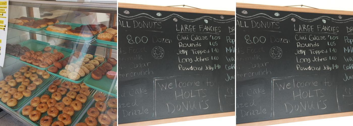 Holt's Donuts Menu