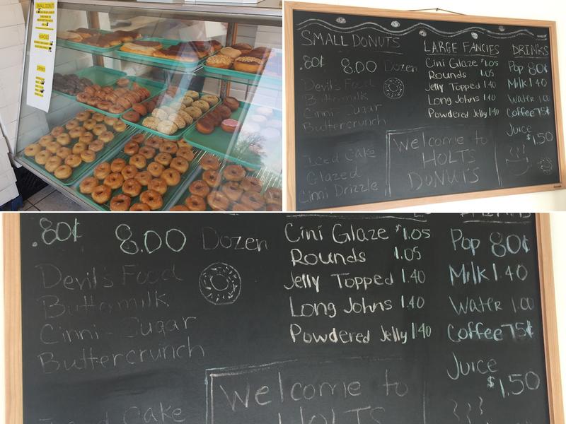 Holt's Donuts Menu