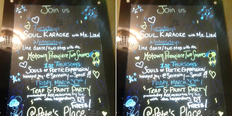 Pete's Place Restaurant & Lounge Menu