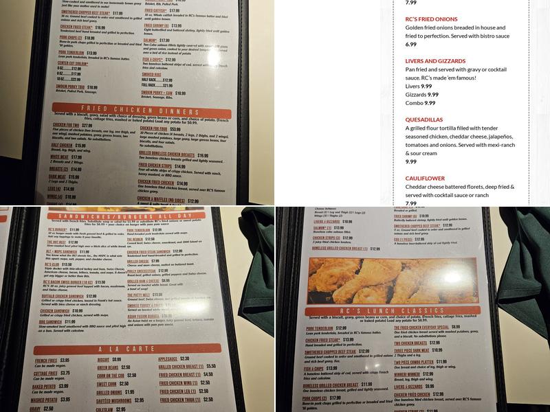 Rc's Restaurant & Lounge Menu