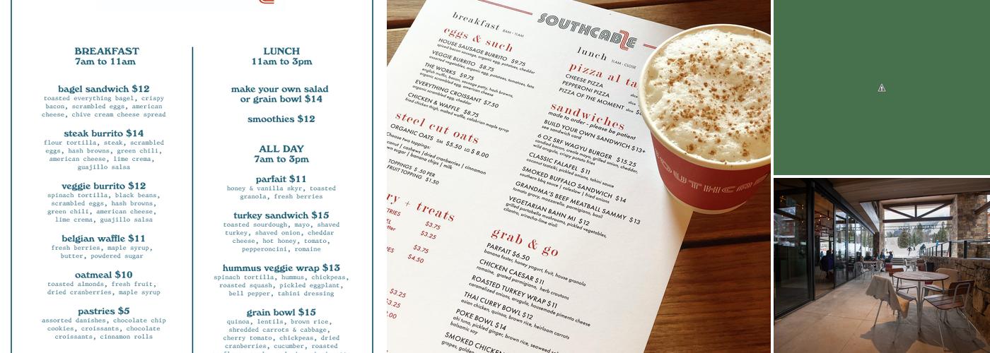 Southcable Cafe Menu