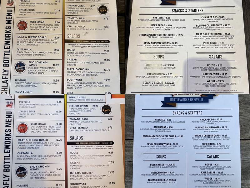 Schlafly Bottleworks Menu