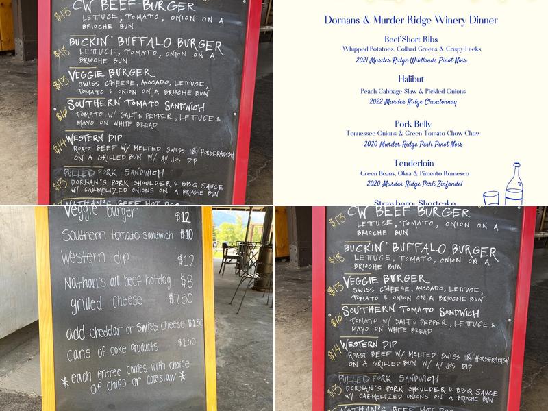 Dornan's Chuckwagon Menu