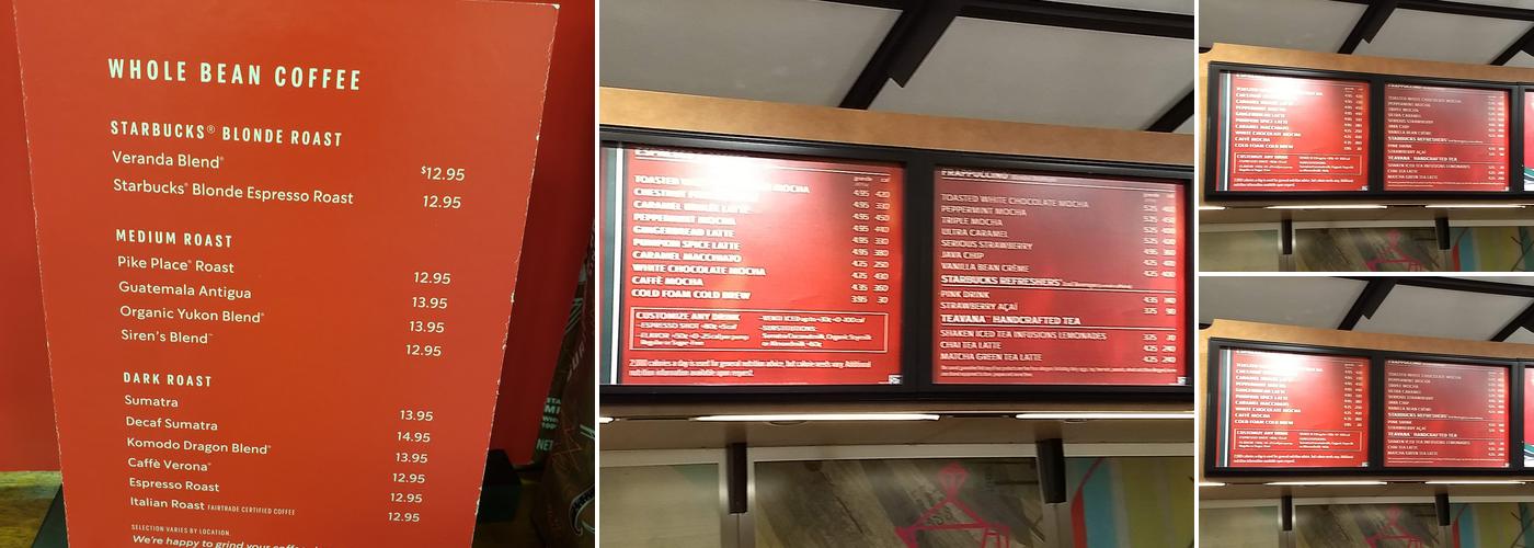 Starbucks Menu