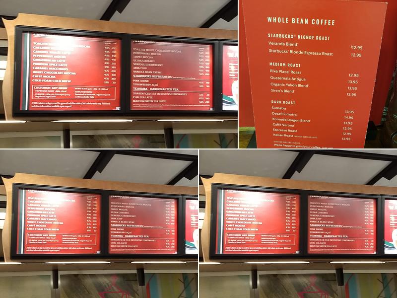 Starbucks Menu