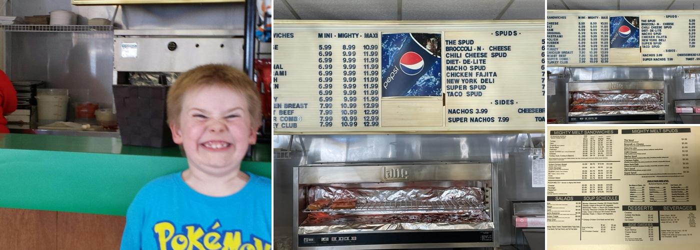 Mighty Melt Sandwich & Spud Menu
