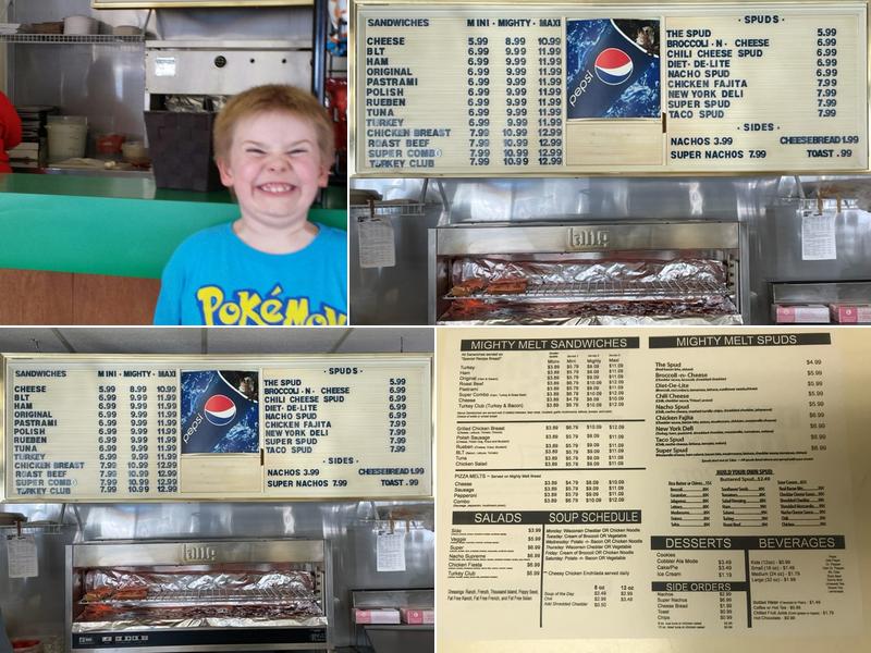 Mighty Melt Sandwich & Spud Menu