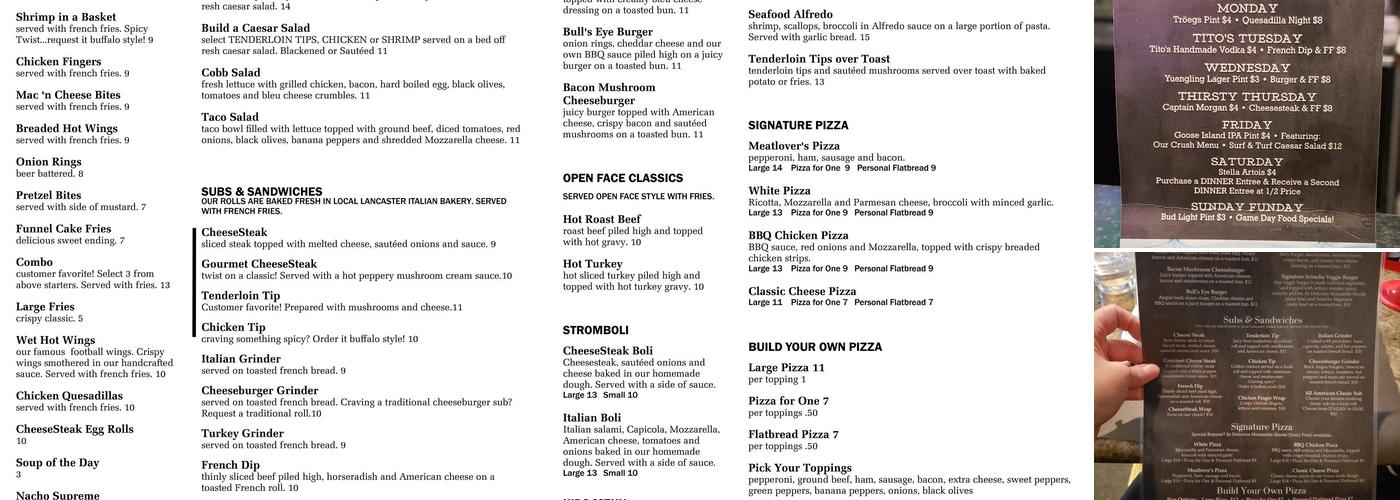 Villa Nova West Menu
