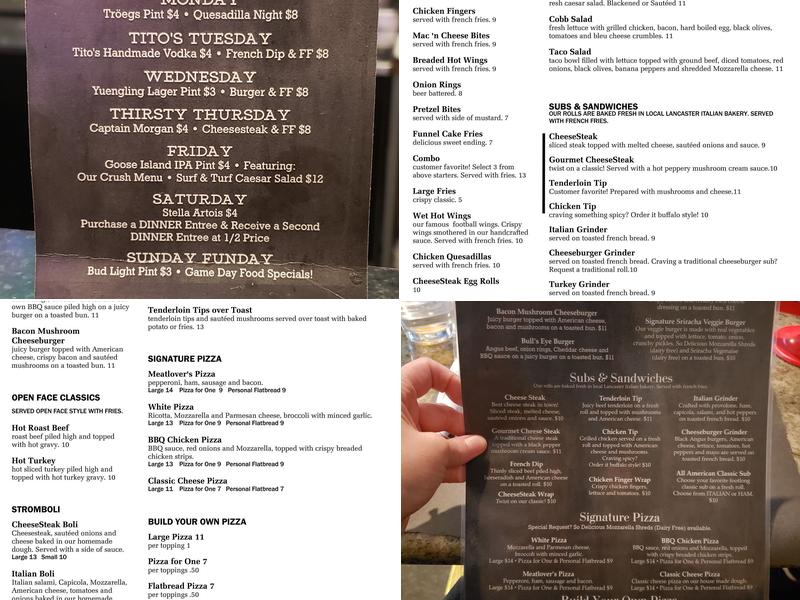 Villa Nova West Menu