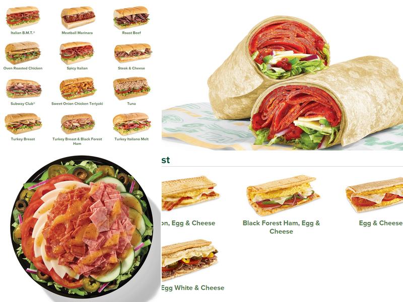 Subway Menu