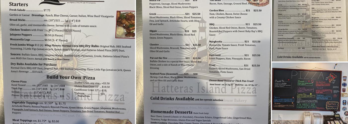 Gingerbread House Bakery Menu