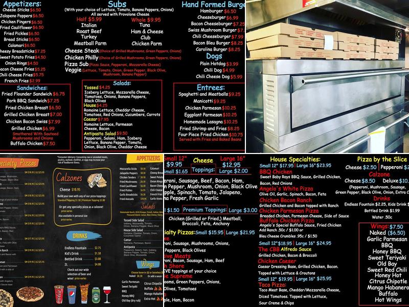 Angelo's Pizza Menu