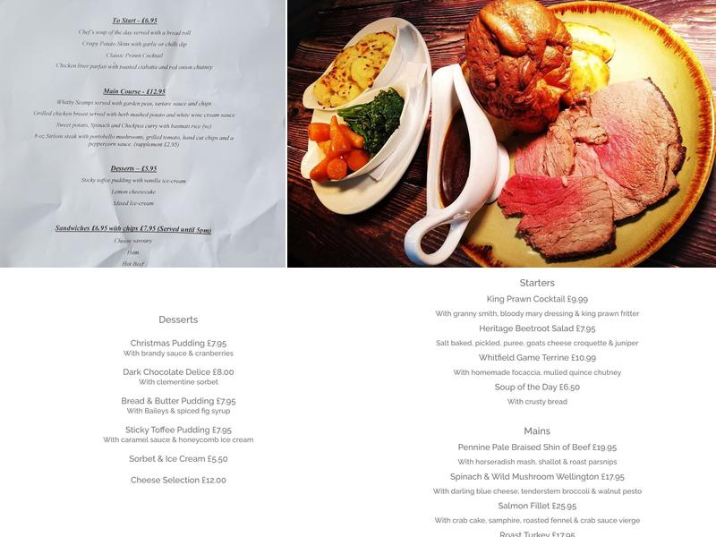 The Elk's Head Menu