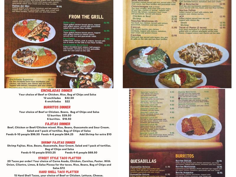 La Fogata Restaurant Menu