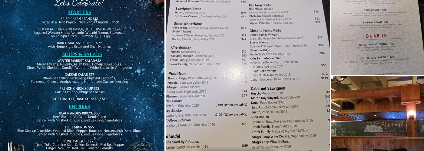 Morrison's Restaurant and Bar Menu