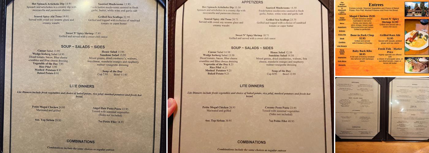 Mogul Restaurant Menu