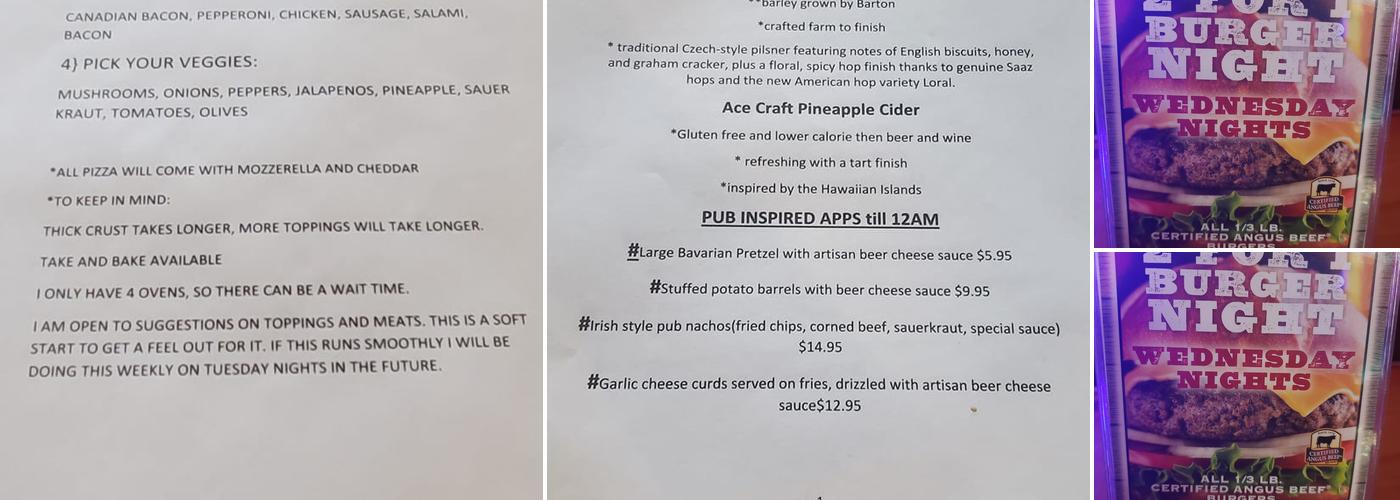 3rd St Station Menu