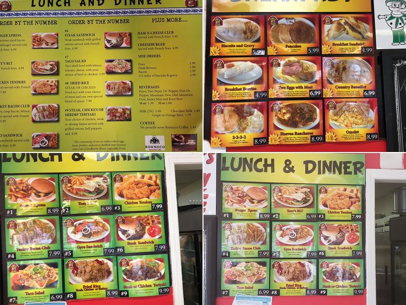 Tony's Place Menu