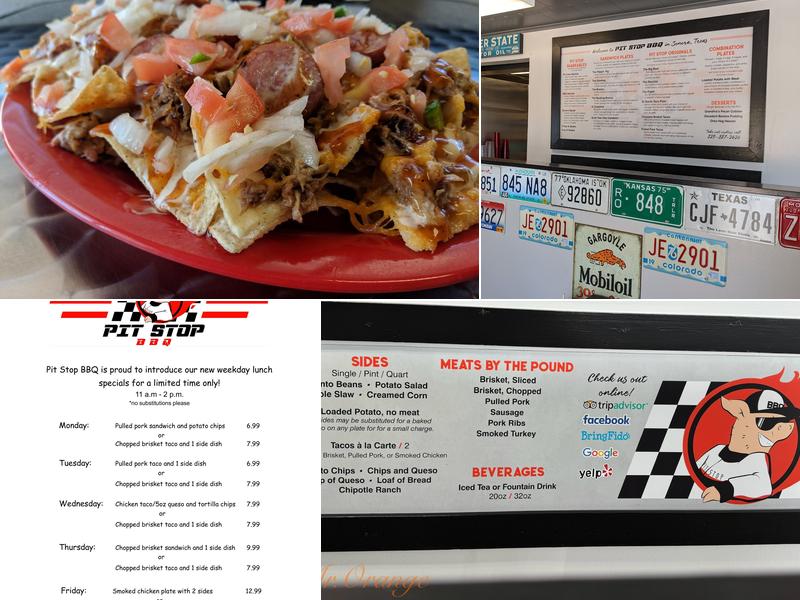Pit Stop BBQ Menu