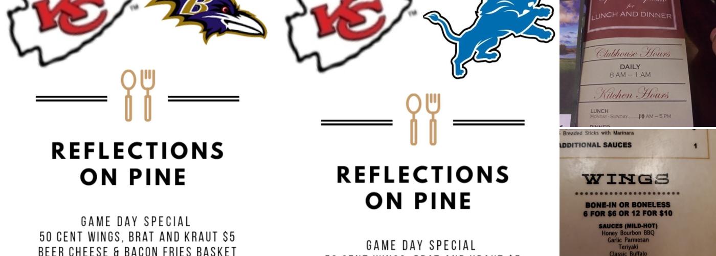 Hidden Pines Golf Course / Reflections on Pine Menu