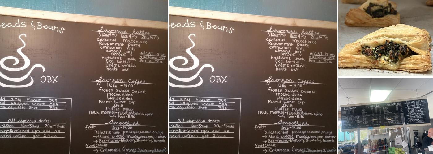 BEADS & BEANS OBX Menu