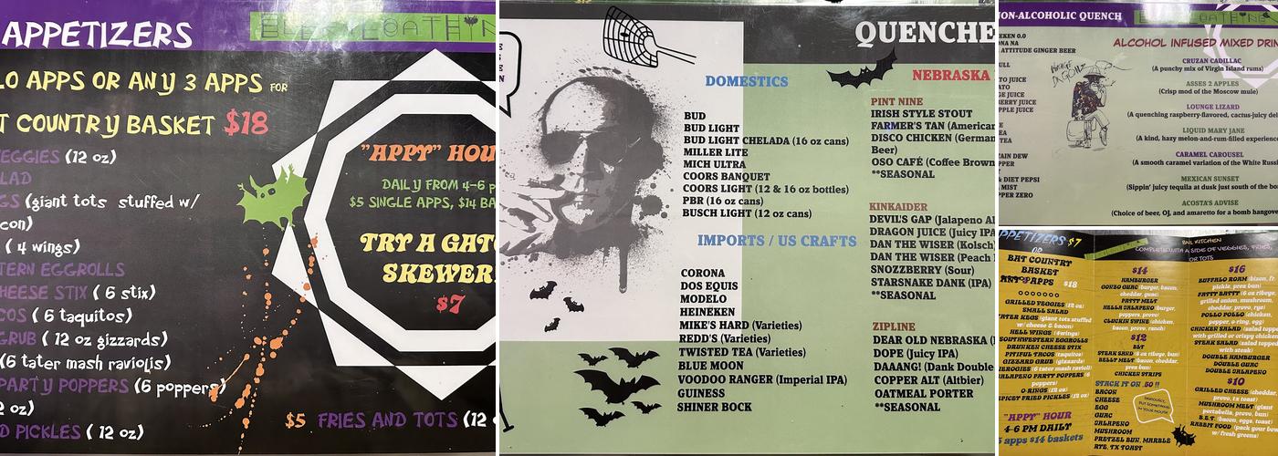 Beer & Loathing Menu