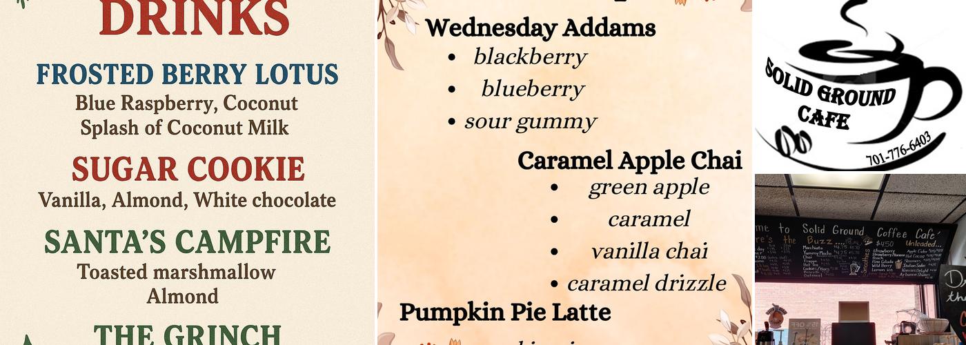 Solid Ground Coffee Menu