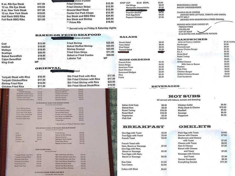 Village Cafe Menu