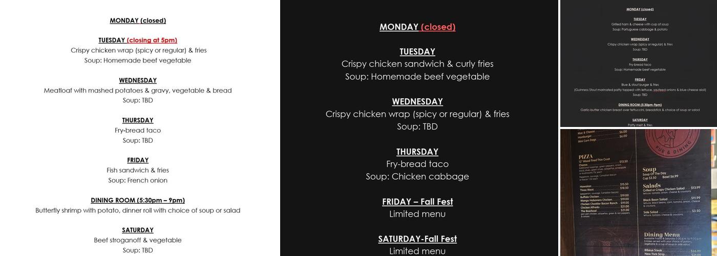 The Hound Pub and Dining Menu